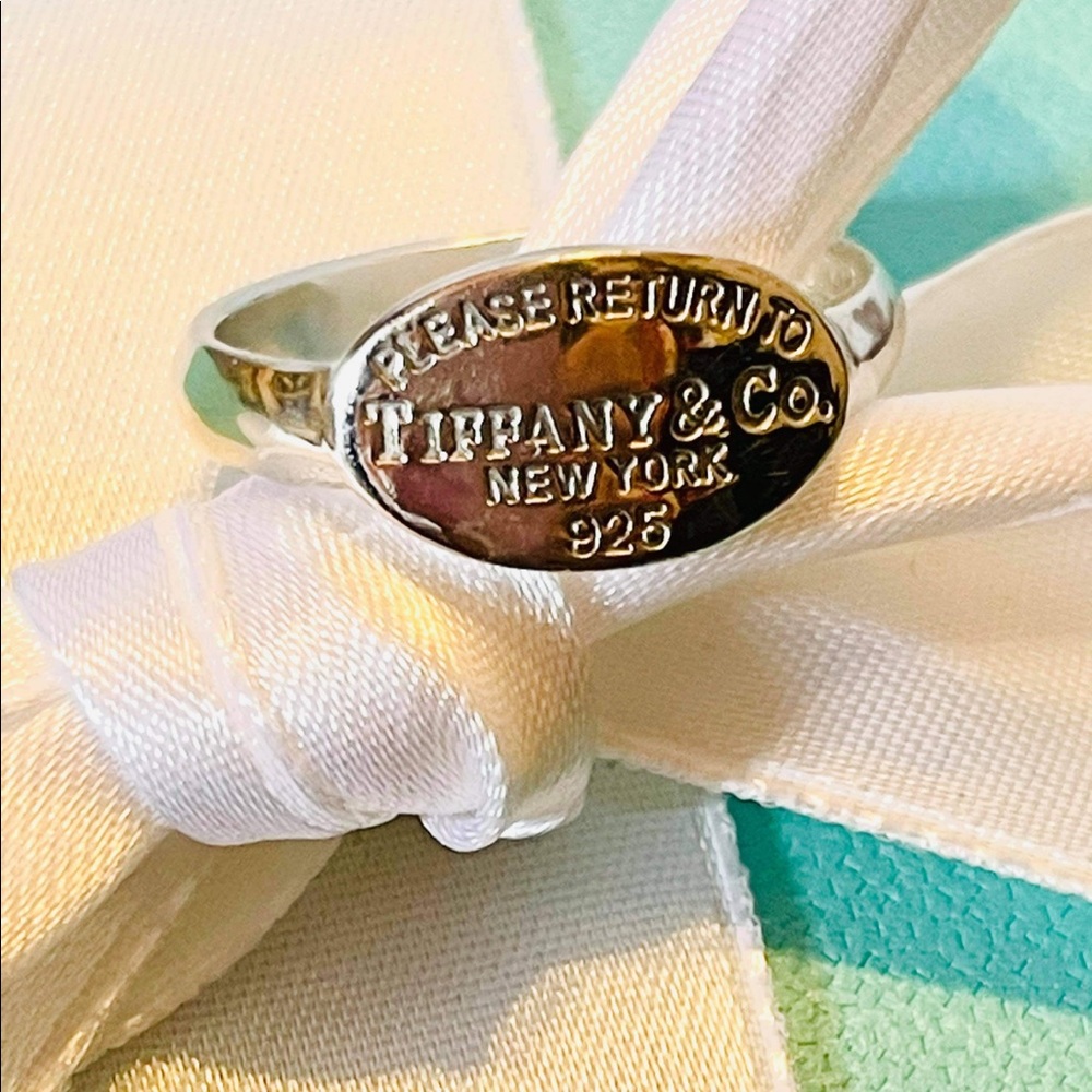Return To Tiffany Oval Ring Sz 7